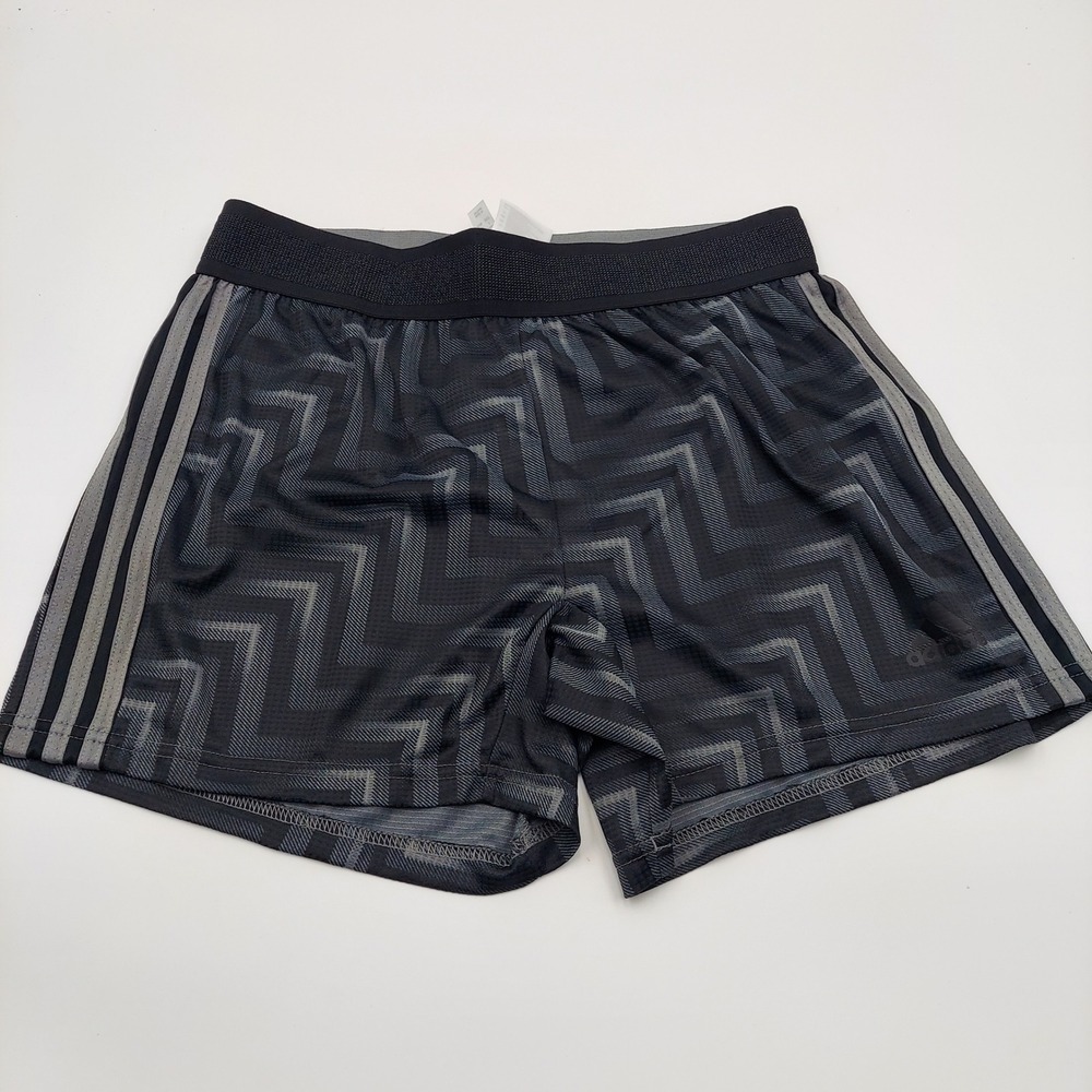 Adidas Ultimate Soccer Shorts Womens Medium Black NWT HC4645 Geometric Zigzag